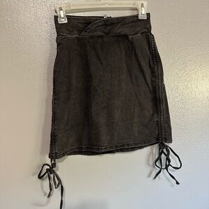Black Denim Skirt
